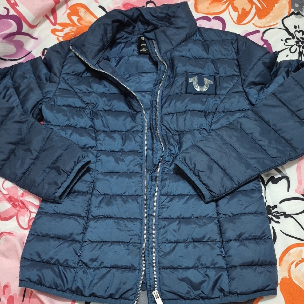 Women's Navy Puffer Jacket True Religion
